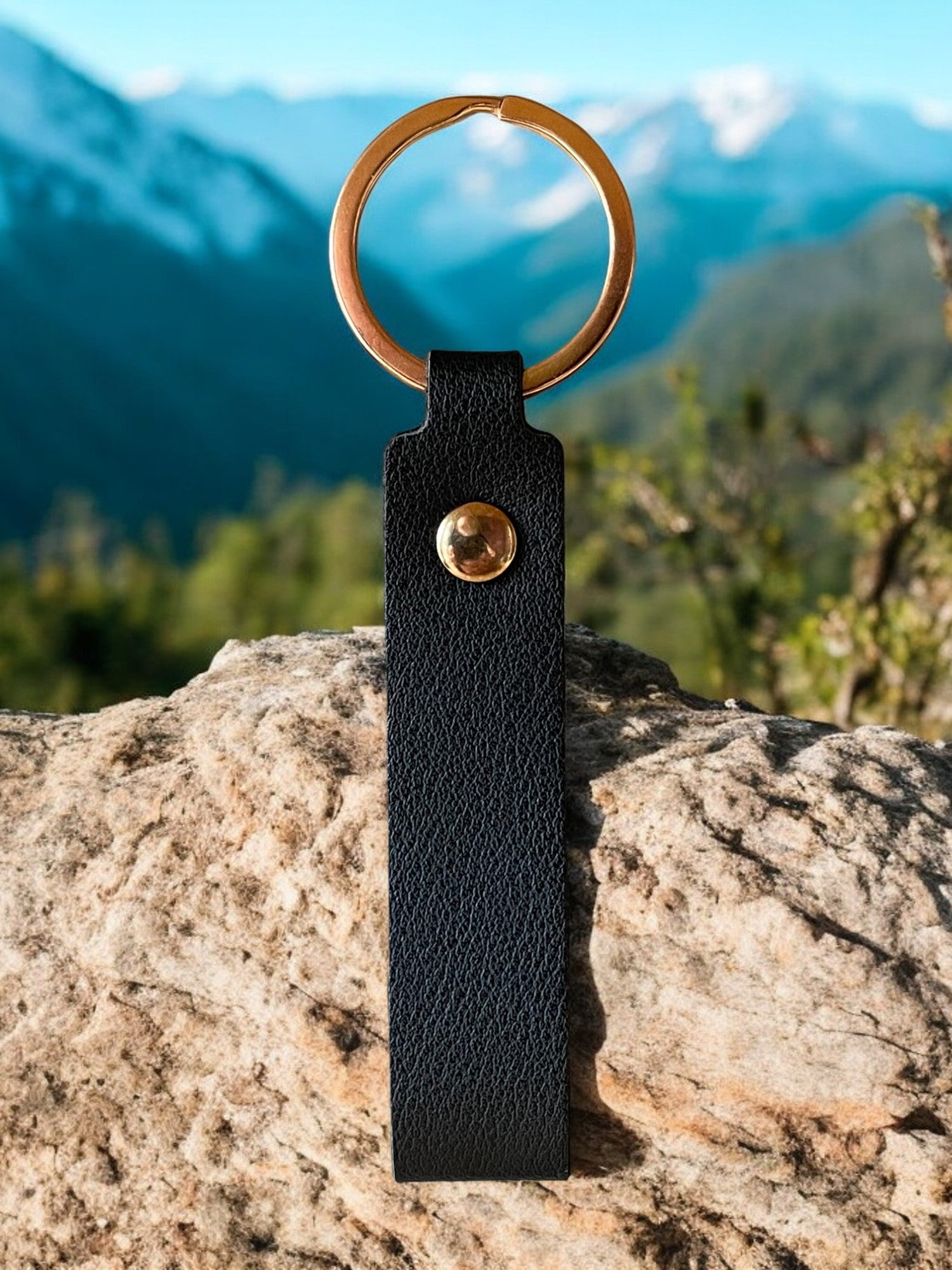 Specturium Leather Keyring - Black