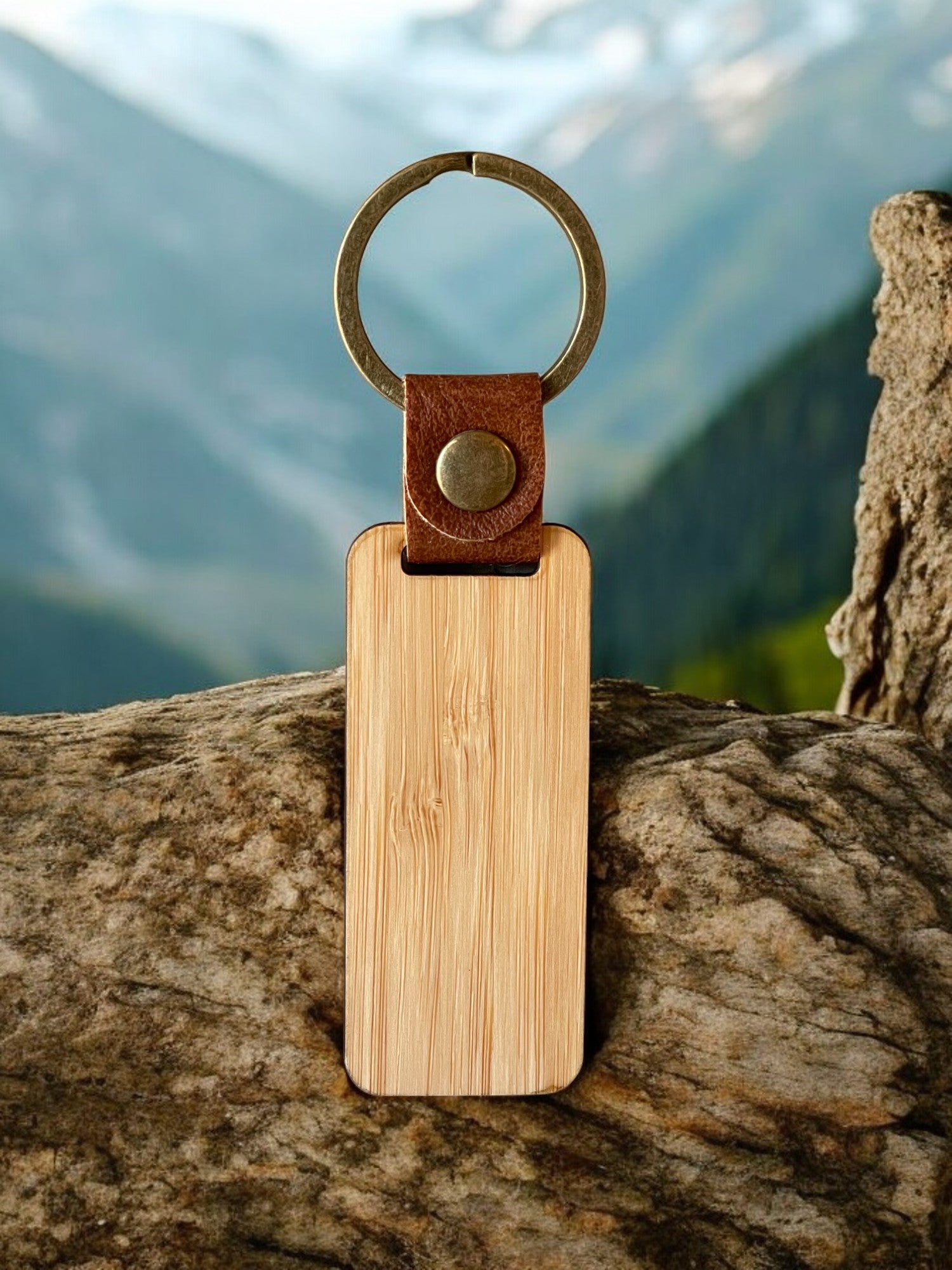 Specturium Keyring in Bright Wood