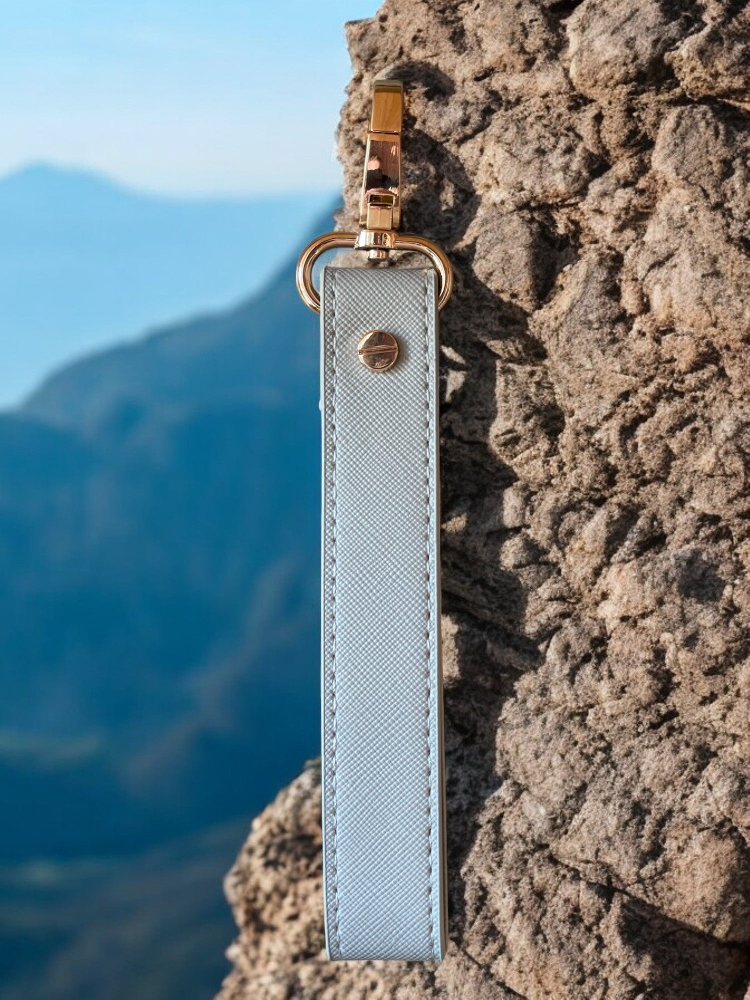 Specturium Keyring in Grey PU Leather